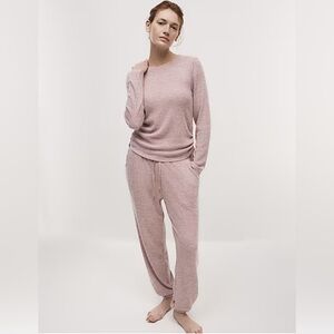 Marks & Spencer M&S COLLECTION Cosy Waffle Cuffed Hem Lounge Joggers Medium